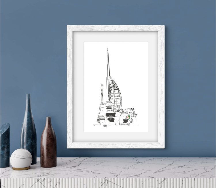 HMS QNLZ & Spinnaker INDIGO ZULU INK Royal Navy Shop