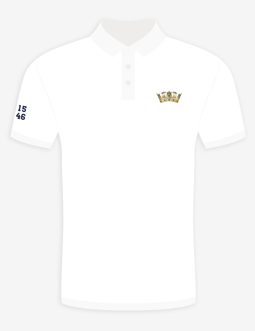 Made To Order Royal Navy Classic Polo White