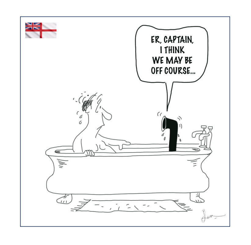 Off Course Greeting Card - Military In Art – Royal Navy Shop